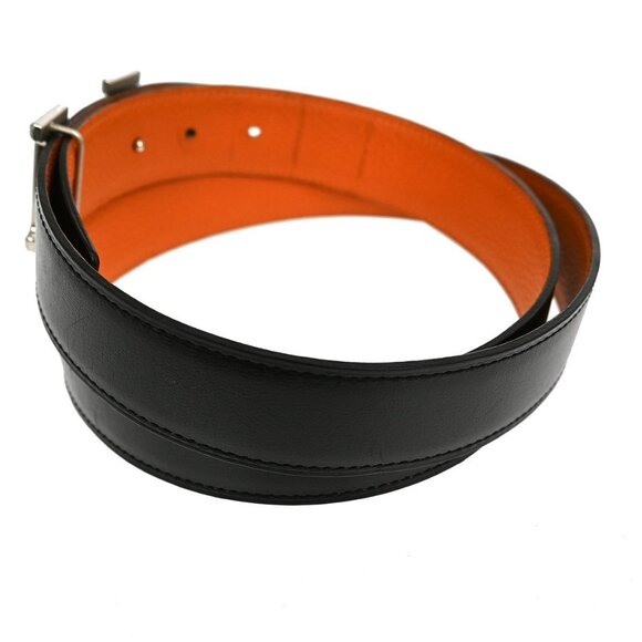 Hermes Black Box Calf Constance Reversible Belt Small Good - Picture 3 of 9